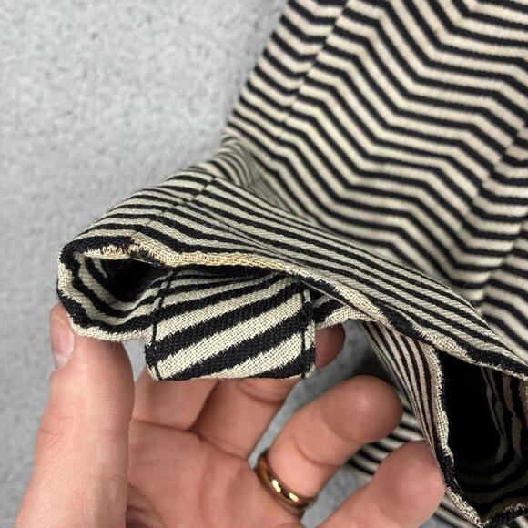 Vintage Emporio Armani Wool Blazer Women’s 6 Black White Striped Jacket Italy - Picture 5 of 8